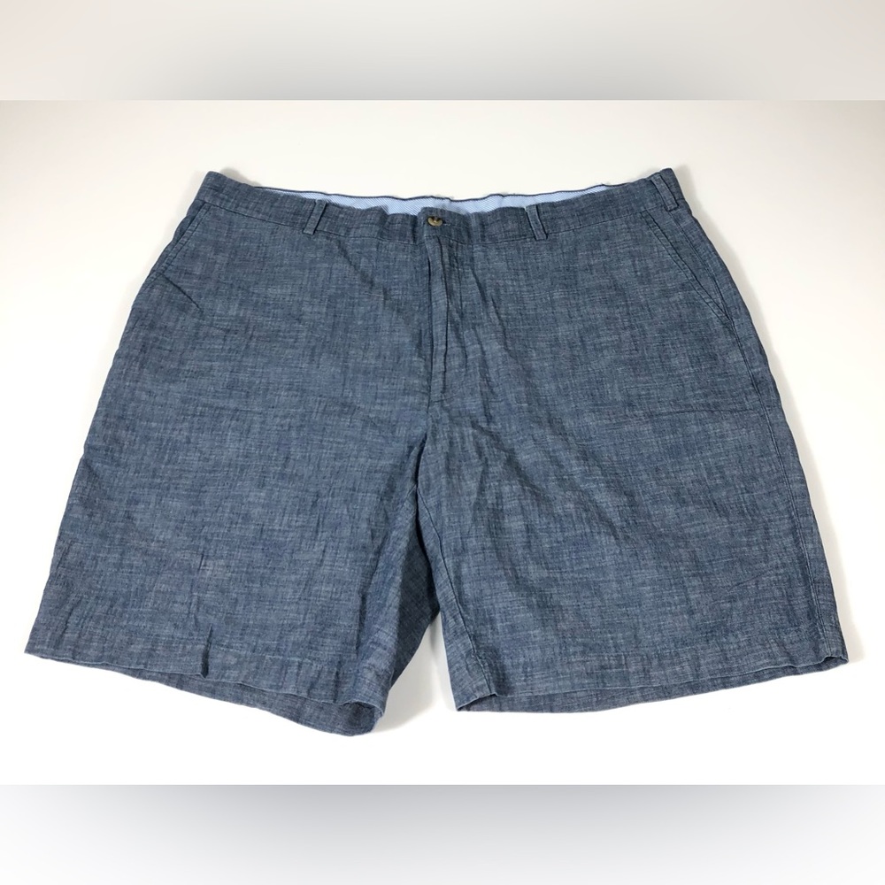 Peter Millar Men’s Seaside Chambray Indigo Chino Golf Shorts Size 40/8” Inseam